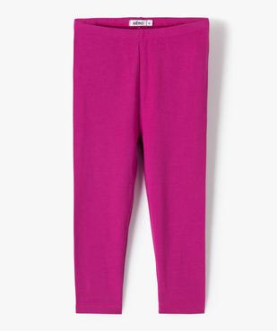 Legging 7/8ème uni à taille élastiquée fille vue1 - GEMO (ENFANT) - GEMO