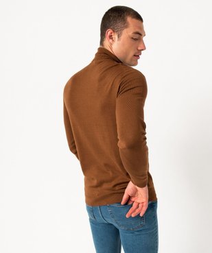 Pull à col roulé en maille fine homme vue3 - GEMO 4G HOMME - GEMO