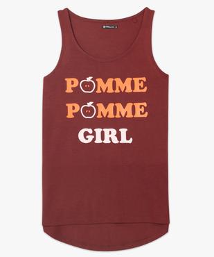 Débardeur femme en maille fluide à motifs et dos rallongé vue4 - GEMO(FEMME PAP) - GEMO