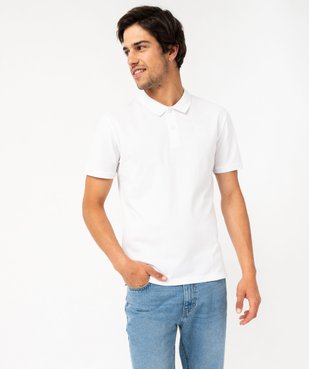 Polo à manches courtes en maille piquée homme vue1 - GEMO 4G HOMME - GEMO