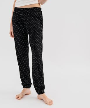 Pantalon de pyjama à pois femme vue1 - GEMO 4G FEMME - GEMO