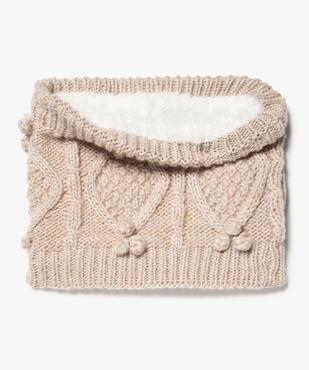 Snood fille en grosse maille pailletée avec doublure en sherpa vue1 - GEMO (ACCESS) - GEMO