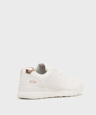Baskets basses aspect veloutée lavables en machine femme - Skechers vue4 - SKECHERS - GEMO