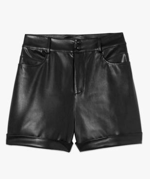 Short femme taille haute en matière imitation cuir vue4 - GEMO(FEMME PAP) - GEMO