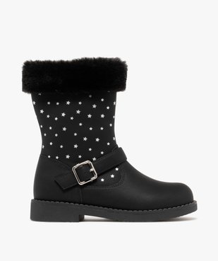 Bottines fille fourrées et à col duveteux avec étoiles brillantes vue1 - LOVELY WINGS - GEMO