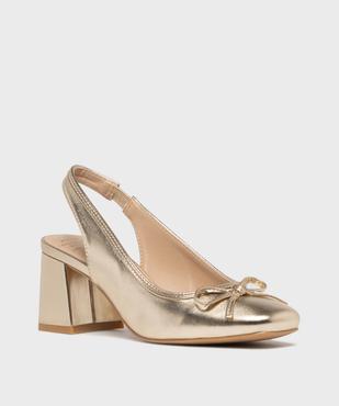 Escarpins slingback métallisé femme - Follow Me vue2 - FOLLOW ME - GEMO
