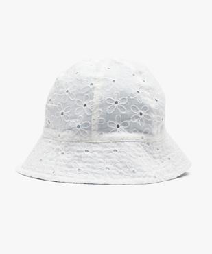 Chapeau bébé fille forme bob réversible avec élastique de maintien intégré vue2 - GEMO (ENFANT) - GEMO