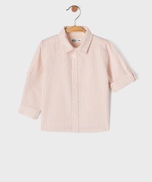Chemise rayée en coton bébé garçon vue1 - GEMO 4G BEBE - GEMO