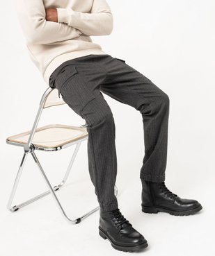 Pantalon jogger à motifs chevrons homme vue1 - GEMO (HOMME) - GEMO