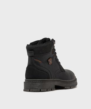 Boots fourrées à lacets, zip et épaisse semelle crantée homme vue5 - MARIO BALDANO - GEMO