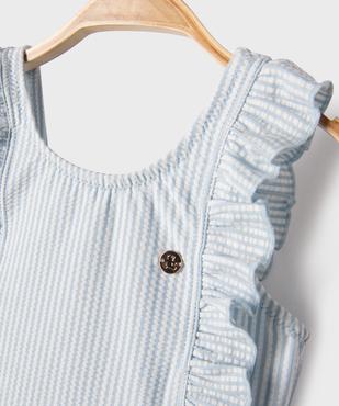 Maillot de bain une pièce à rayures et volants bébé fille - LuluCastagnette vue2 - LULUCASTAGNETTE - GEMO