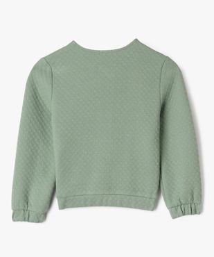 Sweat zippé en maille fantaisie fille vue7 - GEMO (ENFANT) - GEMO