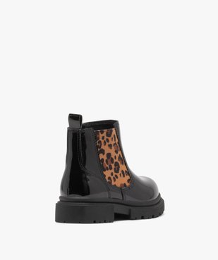 Boots Chelsea vernies à imprimé animal fille vue5 - LOVELY WINGS GEMO FOR GOOD - GEMO