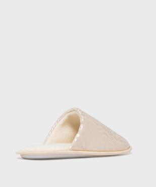 Mules d’intérieur à motifs tachetés scintillants femme vue4 - GEMO 4G FEMME - GEMO