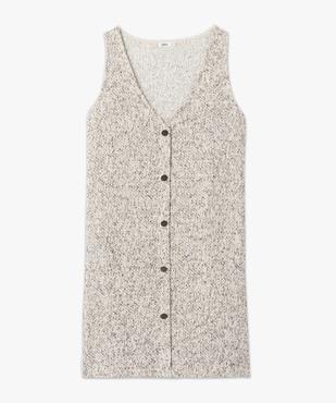Robe femme en maille aspect tweed avec fil pailleté vue4 - GEMO(FEMME PAP) - GEMO