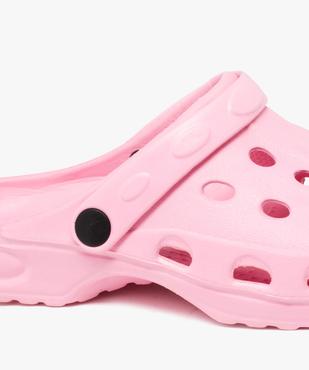 Sabots souples femme unis avec dessus perforé et bride mobile vue6 - GEMO (PLAGE) - GEMO