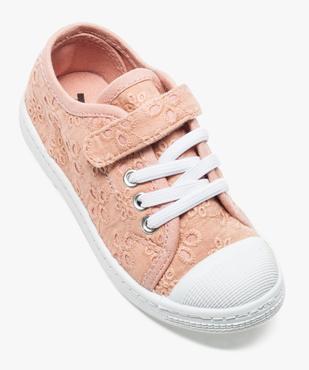 Tennis en broderie anglaise avec bride scratch vue5 - GEMO (ENFANT) - GEMO