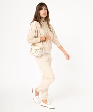 Sweat à capuche coupe courte femme vue5 - GEMO(FEMME PAP) - GEMO