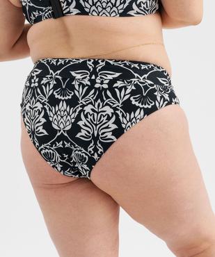 Bas de maillot de bain à motifs fleuris forme culotte femme grande taille vue2 - GEMO (PLAGE) - GEMO
