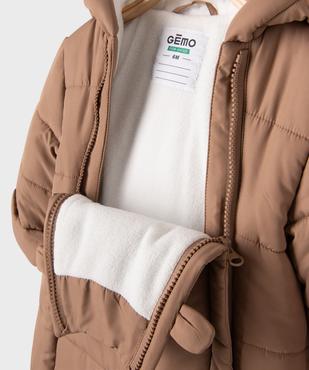 Combinaison pilote à capuche, moufles et double zip bébé vue2 - GEMO(BB COUCHE) - GEMO