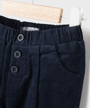 Pantalon en velours côtelé avec taille ajustable bébé garçon - LuluCastagnette vue3 - LULUCASTAGNETTE - GEMO