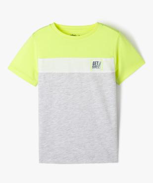 T-shirt color-block à message garçon vue1 - GEMO (ENFANT) - GEMO
