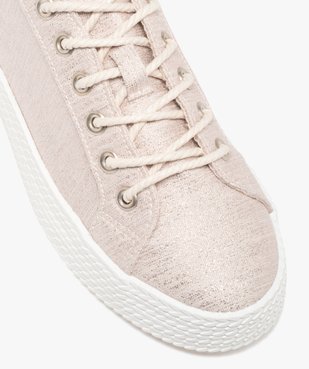 Baskets en toile à lacets avec épaisse semelle femme vue6 - FOLLOW ME G4G - GEMO