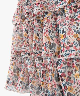 Top fille à fines bretelles et volants motif fleuri vue2 - GEMO (ENFANT) - GEMO