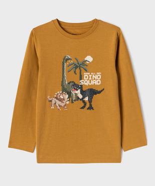 Tee-shirt manches longues avec motif dinosaures garçon vue2 - GEMO 4G GARCON - GEMO
