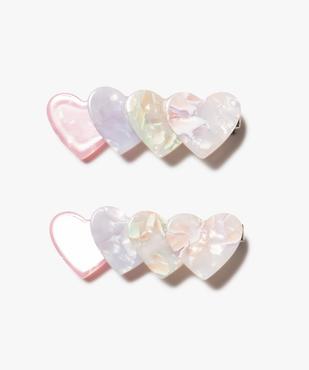 Pinces à cheveux fille avec motif cœurs nacrés (lot de 2) vue1 - GEMO (ACCESS) - GEMO
