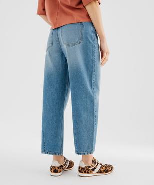 Jean barrel taille haute coloris délavé femme vue3 - GEMO(FEMME PAP) - GEMO
