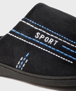 Chaussons mules en velours inscription sport homme vue6 - GEMO(HOMWR HOM) - GEMO