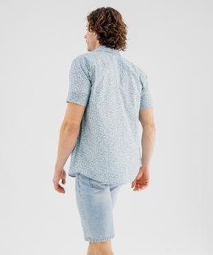 Chemise à manches courtes à motifs fleuris coupe regular homme vue4 - GEMO 4G HOMME - GEMO