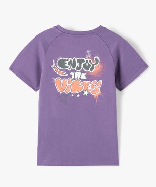 Tee-shirt garçon à manches courtes avec motif streetwear au dos vue3 - GEMO 4G GARCON - GEMO