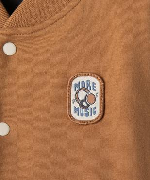 Sweat réversible look veste teddy bébé garçon vue3 - GEMO 4G BEBE - GEMO