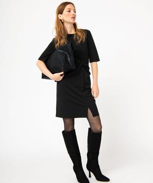 Robe à manches courtes avec effet noué femme vue5 - GEMO(FEMME PAP) - GEMO