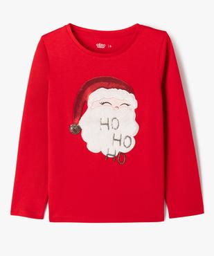 Tee-shirt manches longues spécial Noël fille vue1 - GEMO 4G FILLE - GEMO