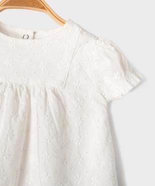 Ensemble robe de cérémonie brodée et culotte bloomer bébé fille vue2 - GEMO(BB COUCHE) - GEMO