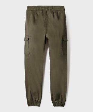 Pantalon cargo jogger en coton stretch à taille élastiquée garçon vue4 - GEMO (JUNIOR) - GEMO
