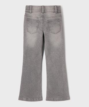 Jean flare taille ajustable en coton stretch fille vue3 - GEMO 4G FILLE - GEMO