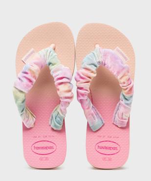 Tongs Kids Fluffy avec brides en velours fille - Havaianas vue2 - HAVAIANAS - GEMO