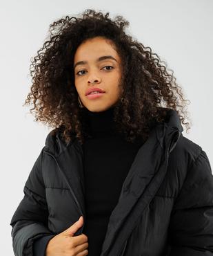 Doudoune mi-longue à capuche femme vue4 - GEMO(FEMME PAP) - GEMO