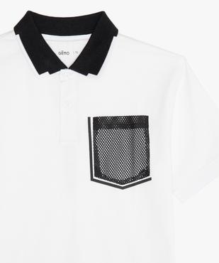 Polo garçon à manches courtes avec poche poitrine fantaisie vue2 - GEMO (ENFANT) - GEMO