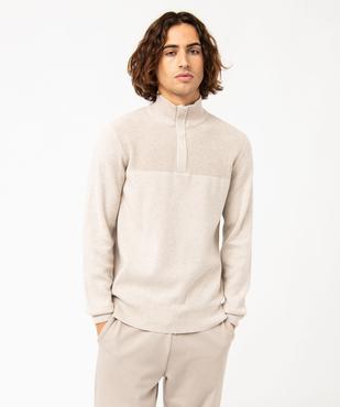 Pull col camionneur à maille fantaisie homme vue1 - GEMO (HOMME) - GEMO