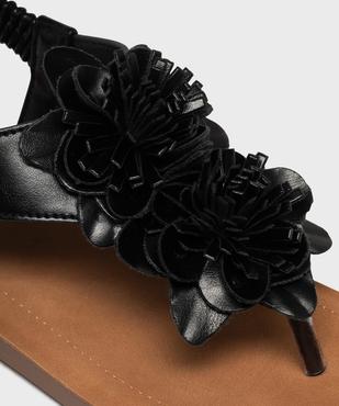 Sandales à entredoigt avec fleurs en relief femme vue6 - VALENTINA BALDA - GEMO