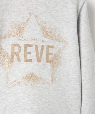 Sweat fille non molletonné avec motif pailleté vue2 - GEMO (ENFANT) - GEMO