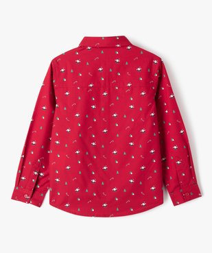 Chemise imprimée spéciale Noël garçon avec noeud papillon vue3 - GEMO (ENFANT) - GEMO