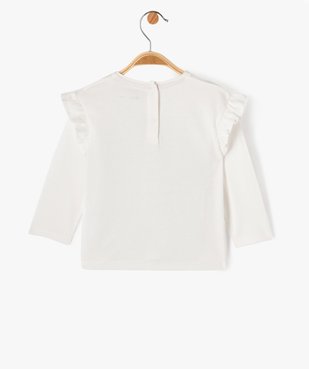 Tee-shirt manches longues à volant bébé fille vue3 - GEMO(BEBE DEBT) - GEMO