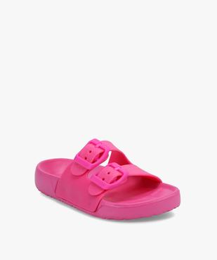 Mules de piscine fille unies à brides ajustables vue2 - GEMO (ENFANT) - GEMO