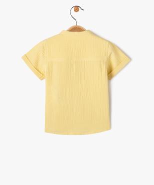 Chemise bébé garçon à manches courtes en double gaze vue3 - GEMO(BEBE DEBT) - GEMO